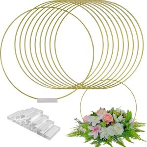 14 Inch Floral Hoop Gold