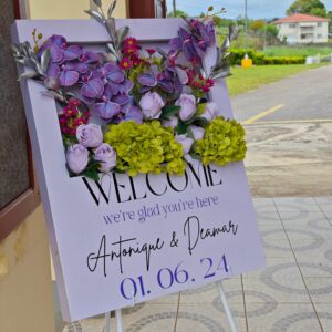 Floral Box Welcome Frame- Fresh Flowers