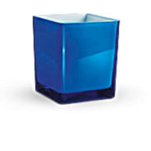 Blue Frost Square Vase