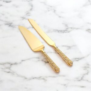GOLD CAKE KNIFE SET