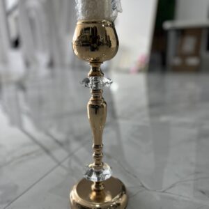 Gold Crystal Candle Holder